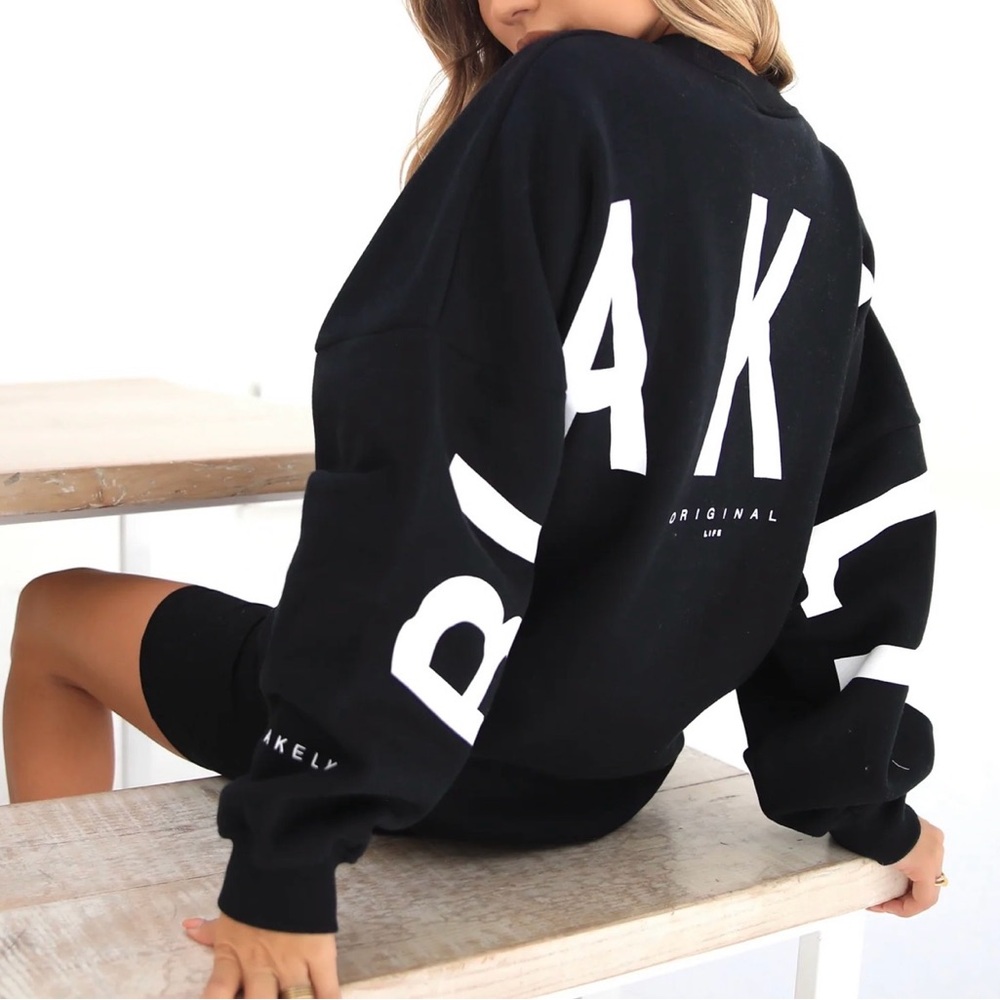 Women’s Black Crewneck Sweater - Classic Pullover - Picture 6 of 7